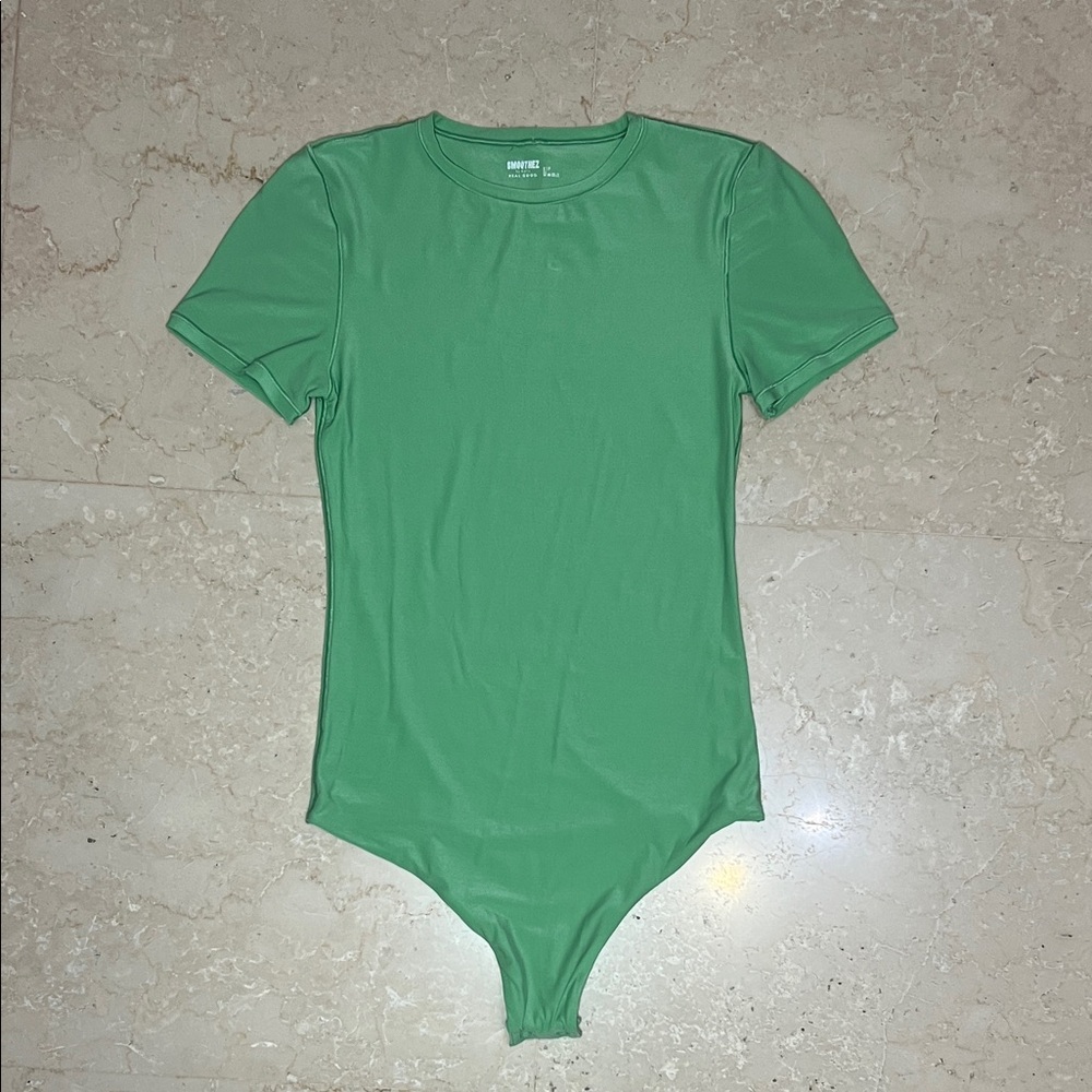Aerie SMOOTHEZ Mint Green Short Sleeve Bodysuit